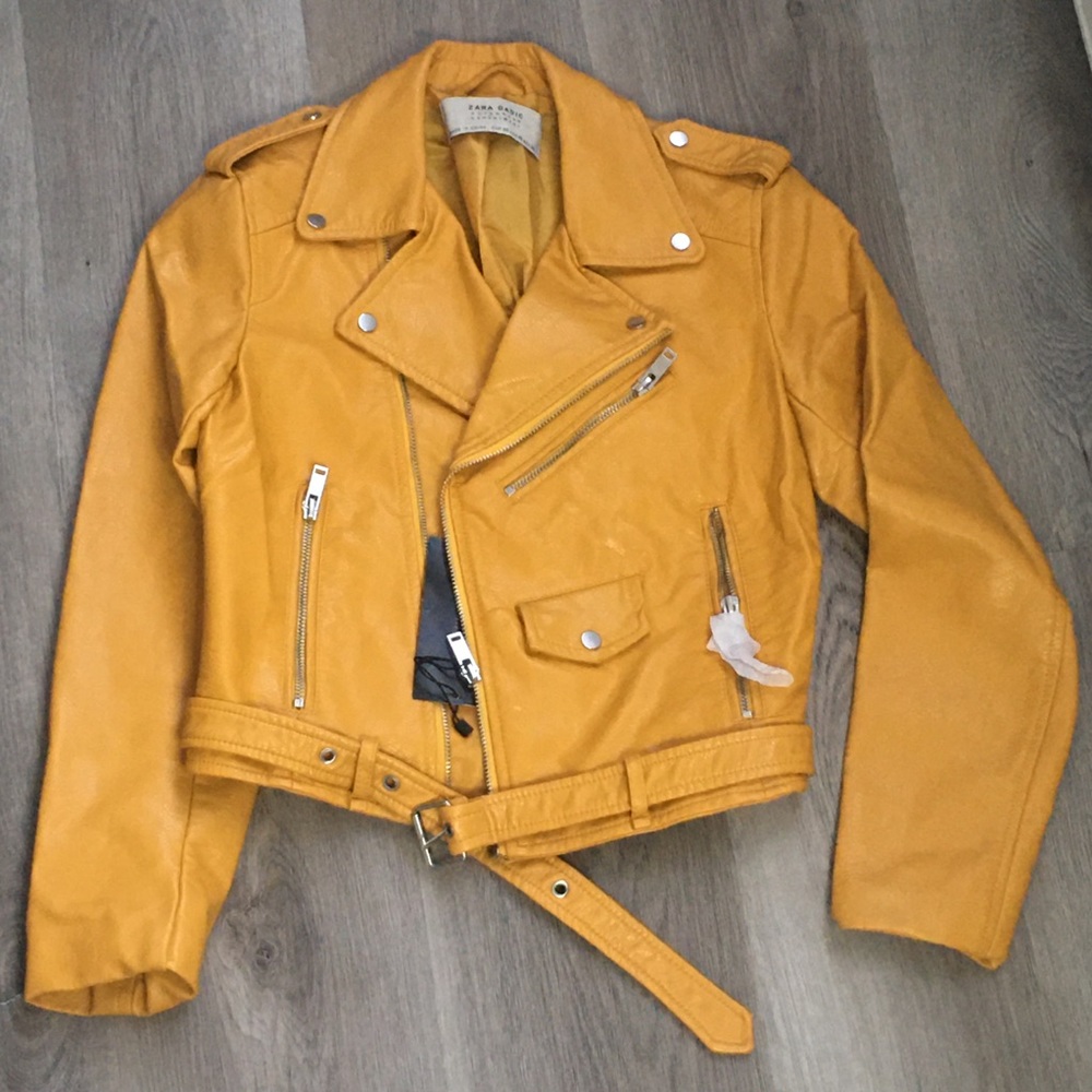 Cropped biker jacket